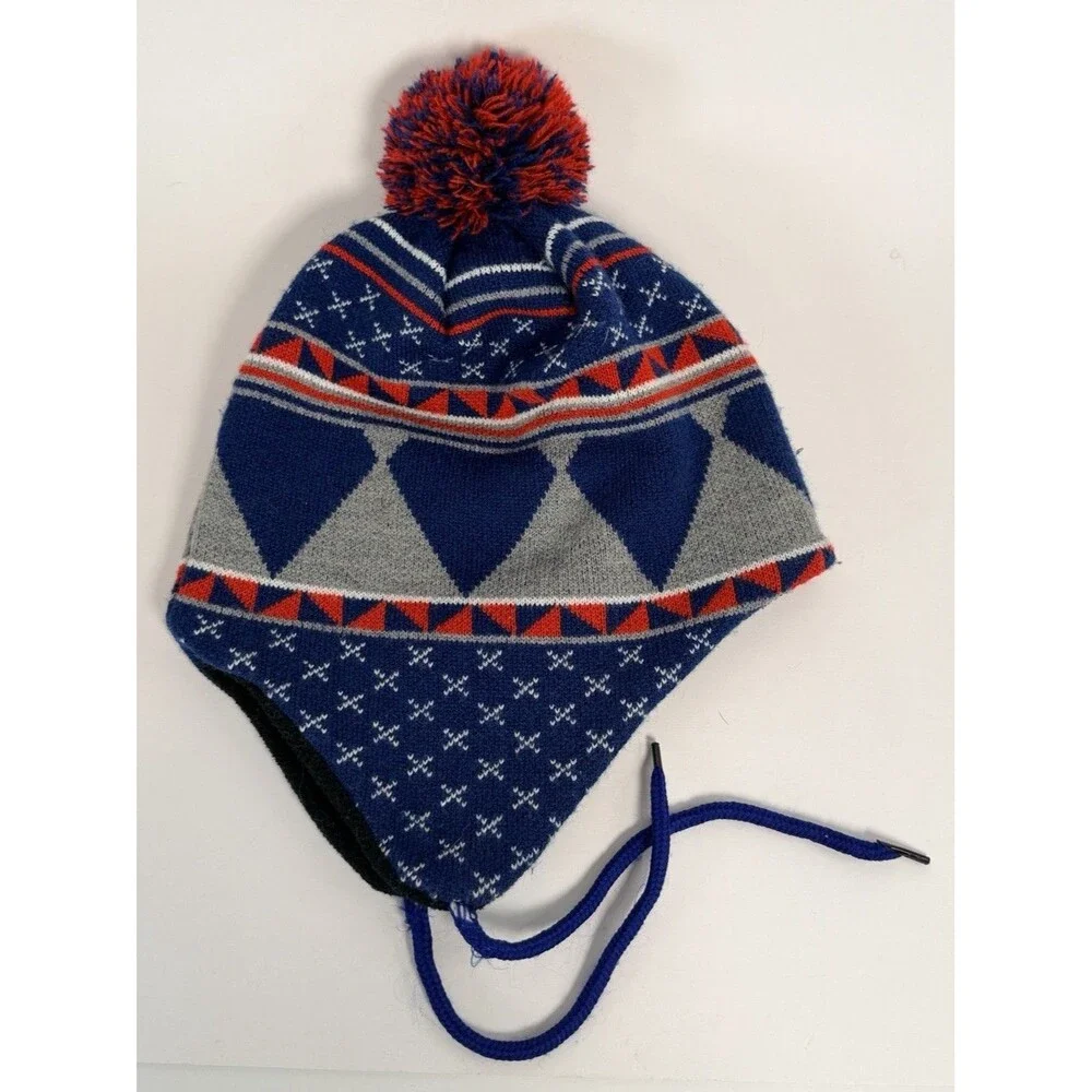 Superman Logo DC Comics Tight Knit Dual Layer Winter Hat Beanie Ear Flaps READ
